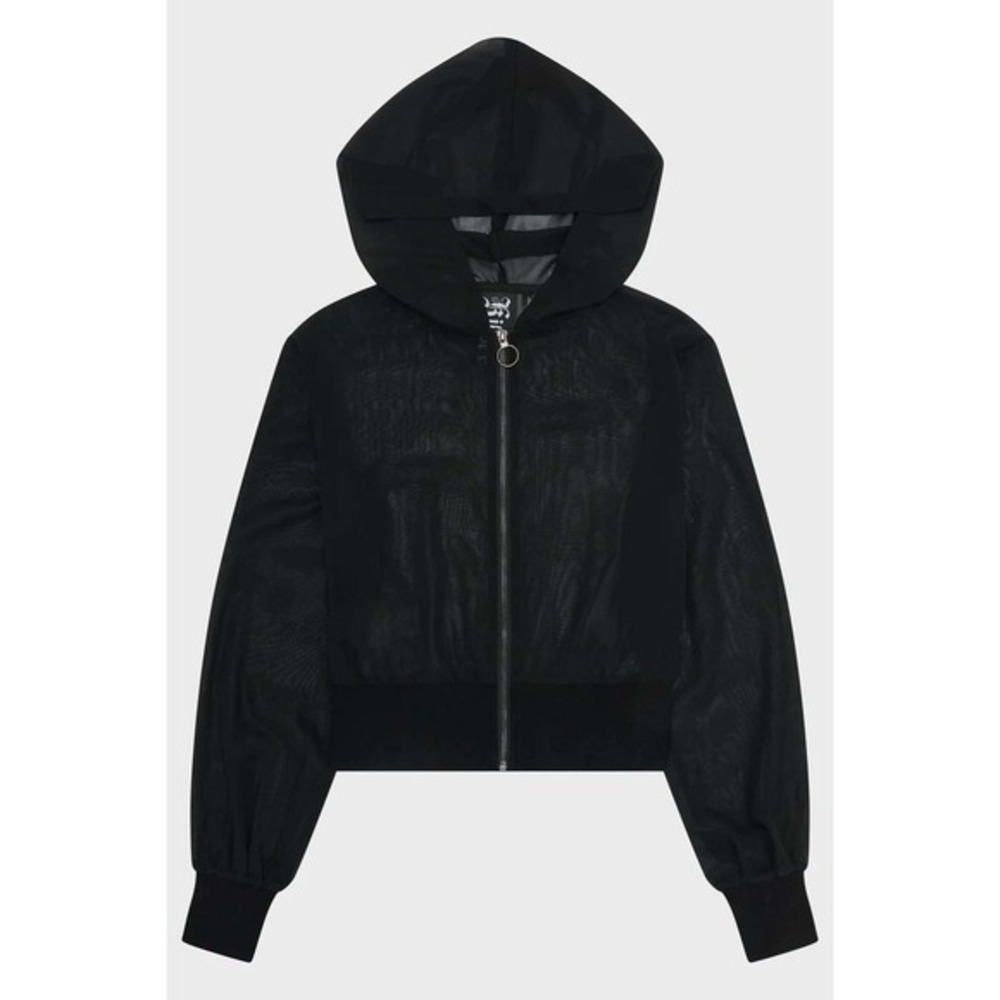 Killstar umbrage sheer hoodie top size Medium